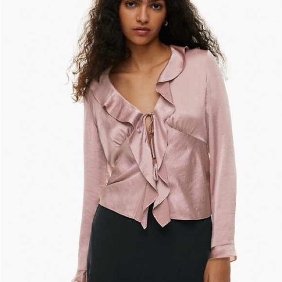 ARITZIA FRENCHY SATIN BLOUSE - Picture 3 of 4
